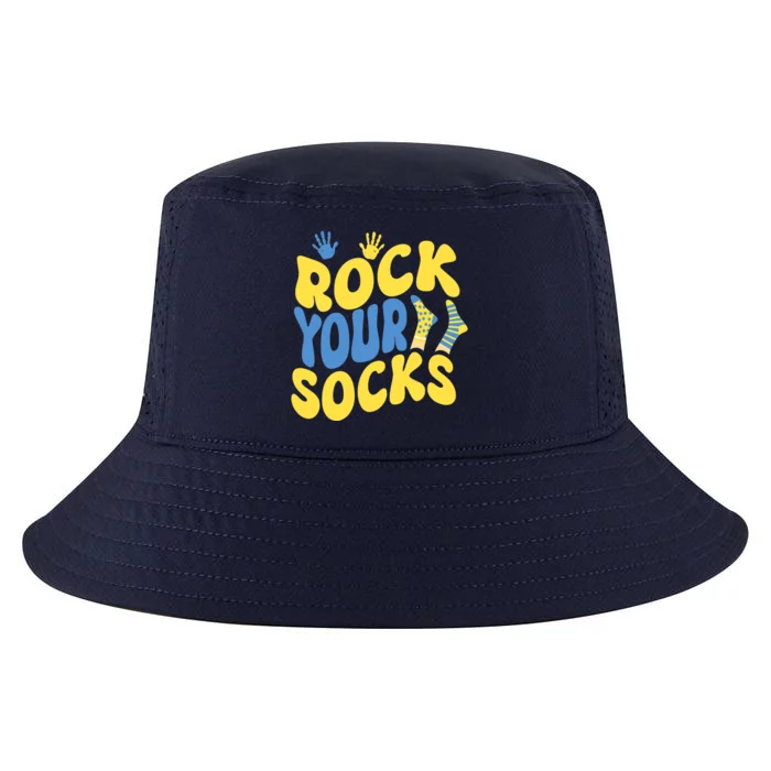 World Down Syndrome Day Rock Your Socks Groovy Cool Comfort Performance Bucket Hat