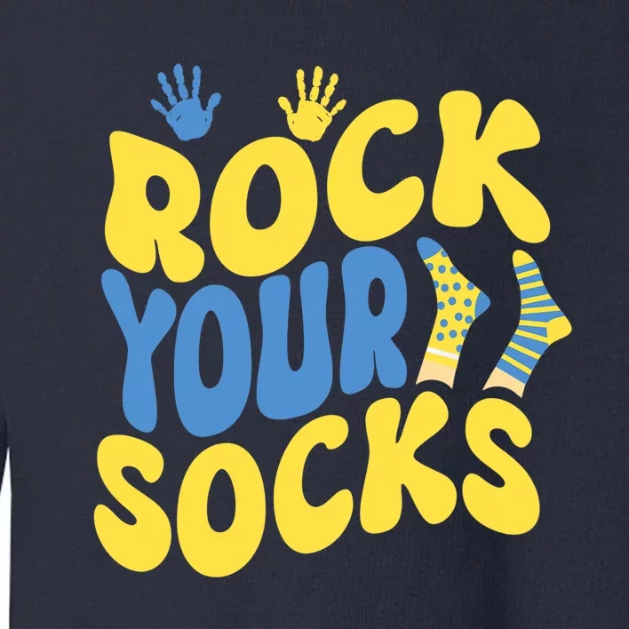 World Down Syndrome Day Rock Your Socks Groovy Toddler Sweatshirt