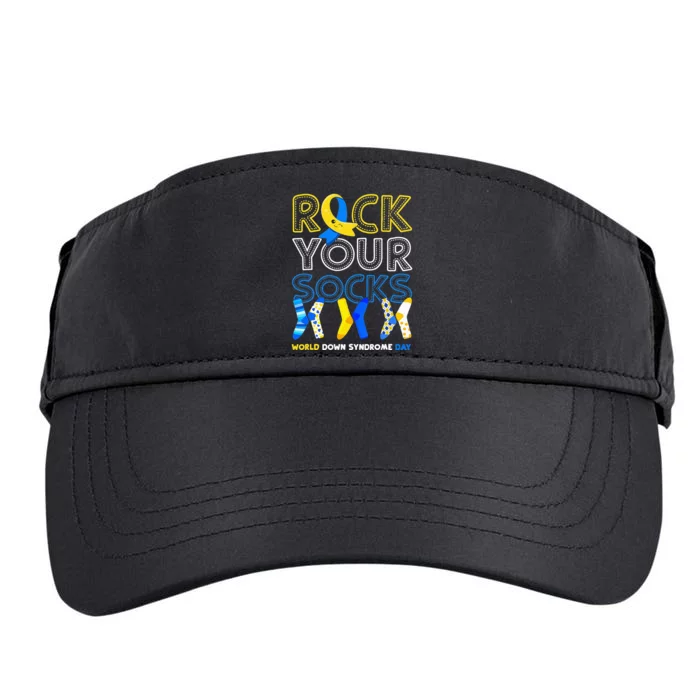 World Down Syndrome Day Rock Your Socks Awareness Copy Adult Drive Performance Visor