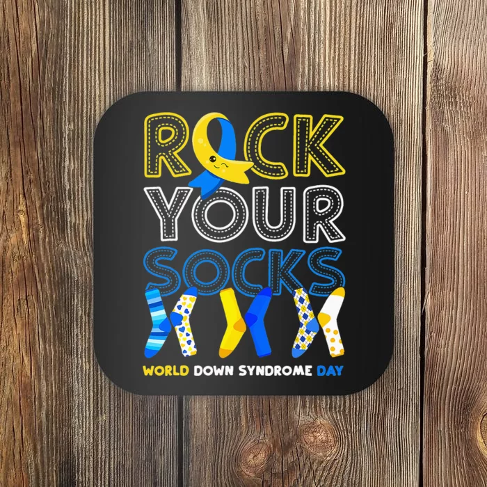 World Down Syndrome Day Rock Your Socks Awareness Copy Coaster