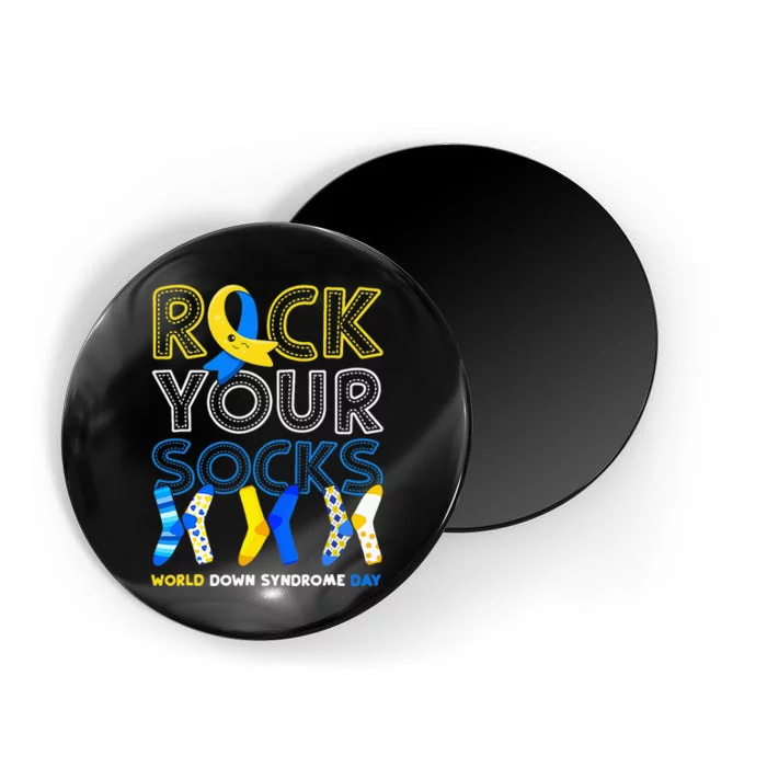 World Down Syndrome Day Rock Your Socks Awareness Copy Magnet