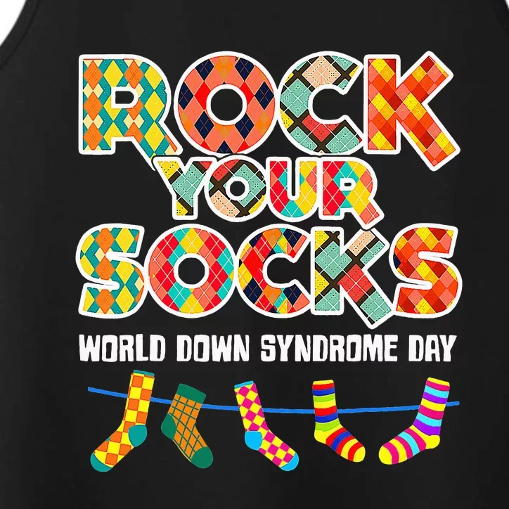 World Down Syndrome Day Rock Your Socks Awareness Performance Tank