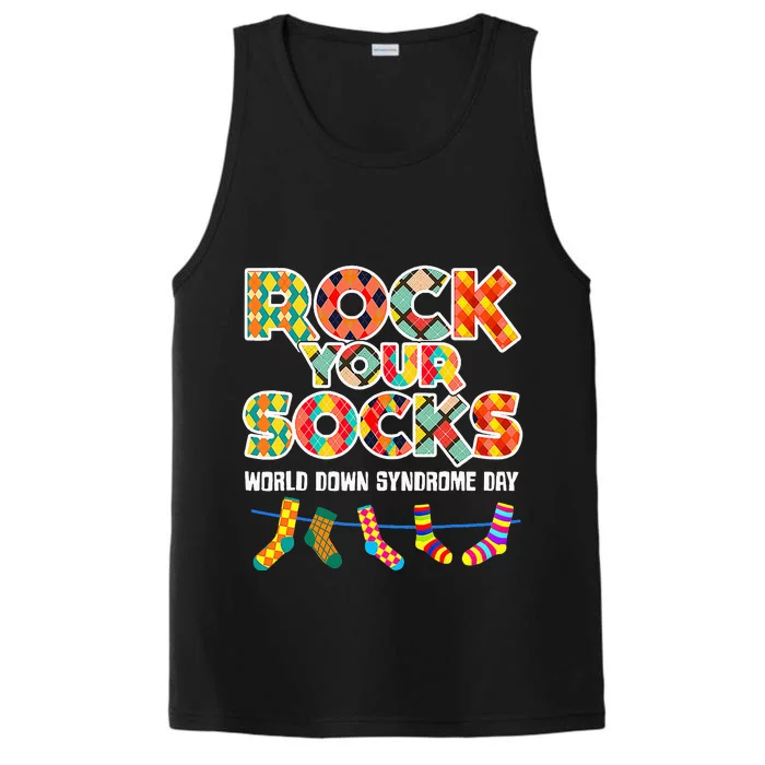 World Down Syndrome Day Rock Your Socks Awareness Performance Tank