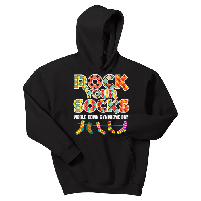 World Down Syndrome Day Rock Your Socks Awareness Kids Hoodie