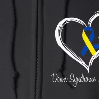 World Down Syndrome Day 321 Awareness Support Full Zip Hoodie