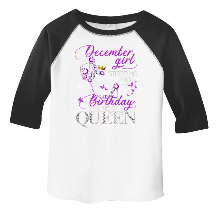 Wo December Stepping Into My Birthday Like A Boss Gift Toddler Fine Jersey T-Shirt