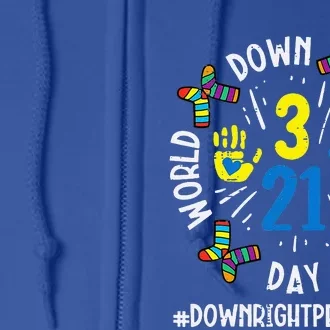 World Down Syndrome Day 321 Awareness Support Full Zip Hoodie