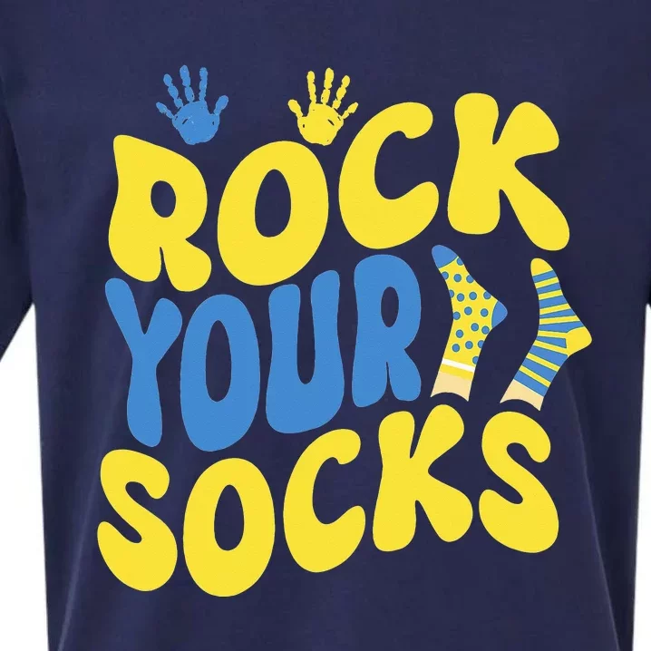 World Down Syndrome Day Rock Your Socks Sueded Cloud Jersey T-Shirt