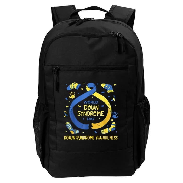 World Down Syndrome Day Awareness Socks Down Right kid Daily Commute Backpack