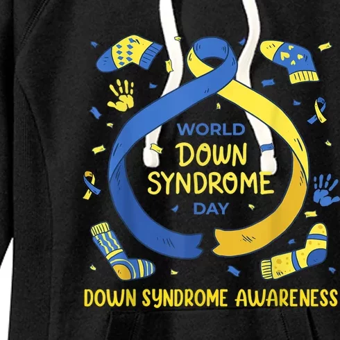 World Down Syndrome Day Awareness Socks Down Right kid Women's Fleece Hoodie