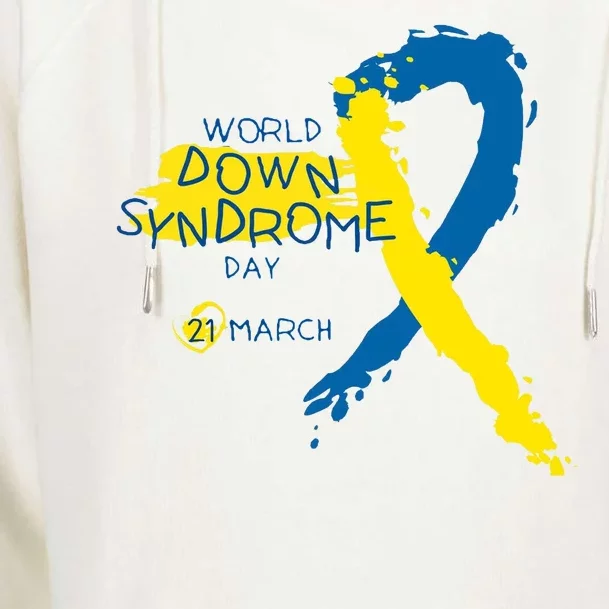 World Down Syndrome Day March 21st Womens Funnel Neck Pullover Hood