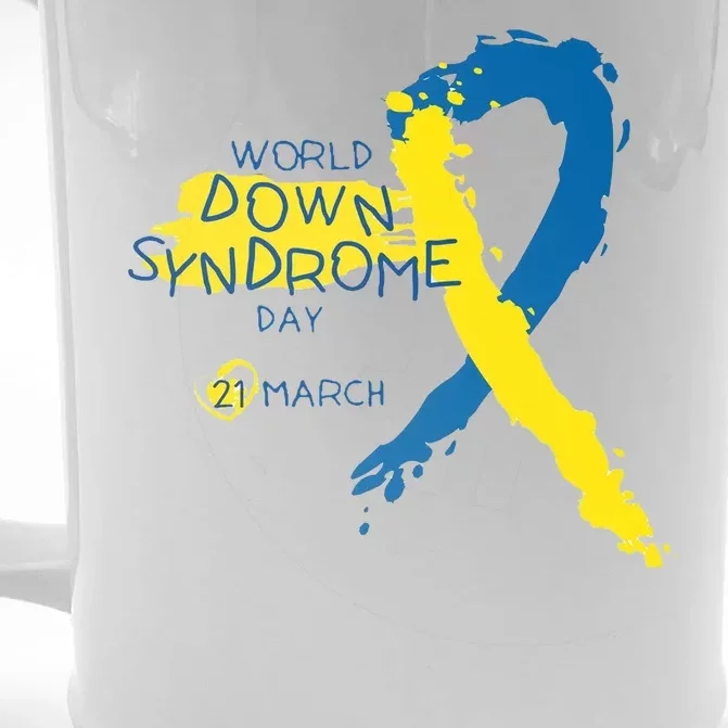 World Down Syndrome Day March 21st Front & Back Beer Stein