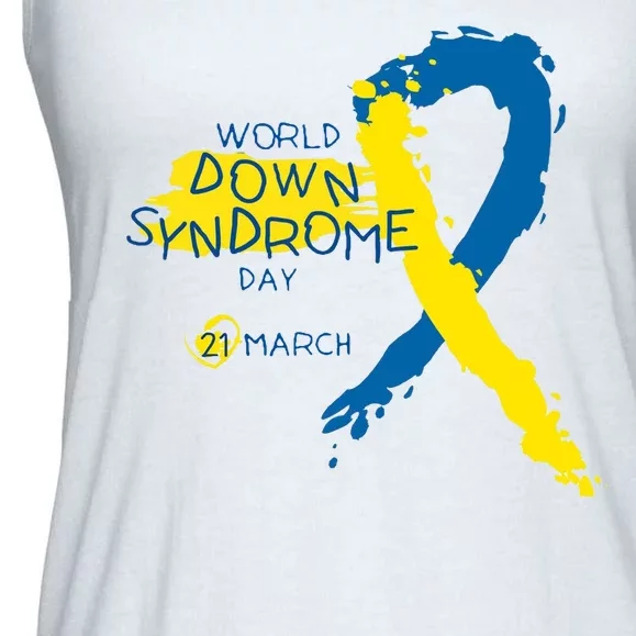 World Down Syndrome Day March 21st Ladies Essential Flowy Tank