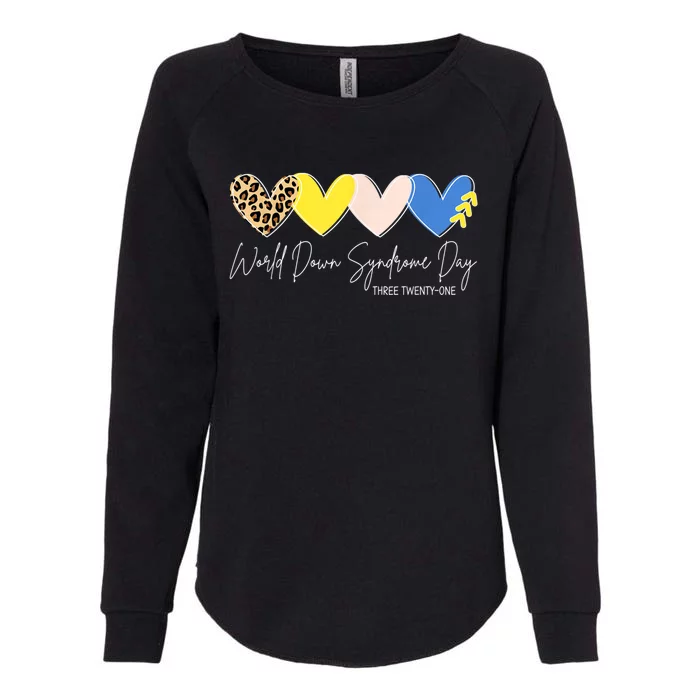 World Down Syndrome Awareness Day 3.21 Trisomy Support Womens California Wash Sweatshirt