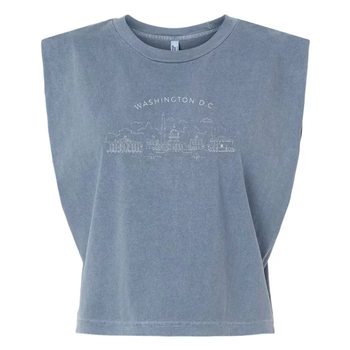 Washington D.C. Skyline Vintage Washington D.C. Garment-Dyed Women's Muscle Tee