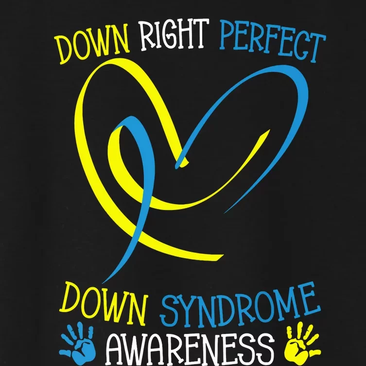 World Down Syndrome Awareness Day Down Right Perfect Women's Crop Top Tee