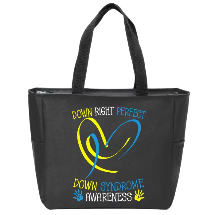 World Down Syndrome Awareness Day Down Right Perfect Zip Tote Bag