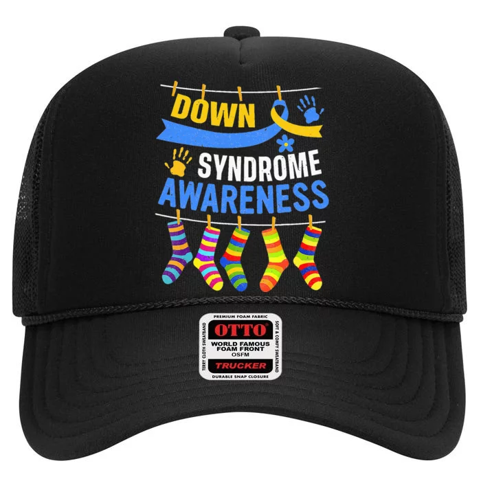 World Down Syndrome Day Awareness Socks 21 March High Crown Mesh Trucker Hat