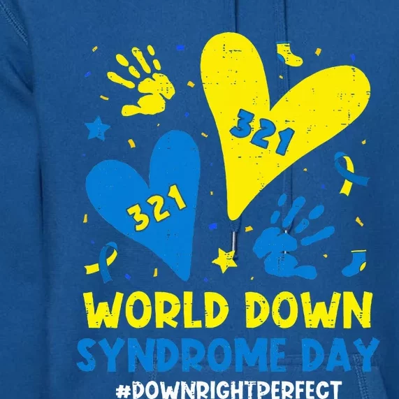 World Down Syndrome Day 321 Awareness Support Premium Hoodie