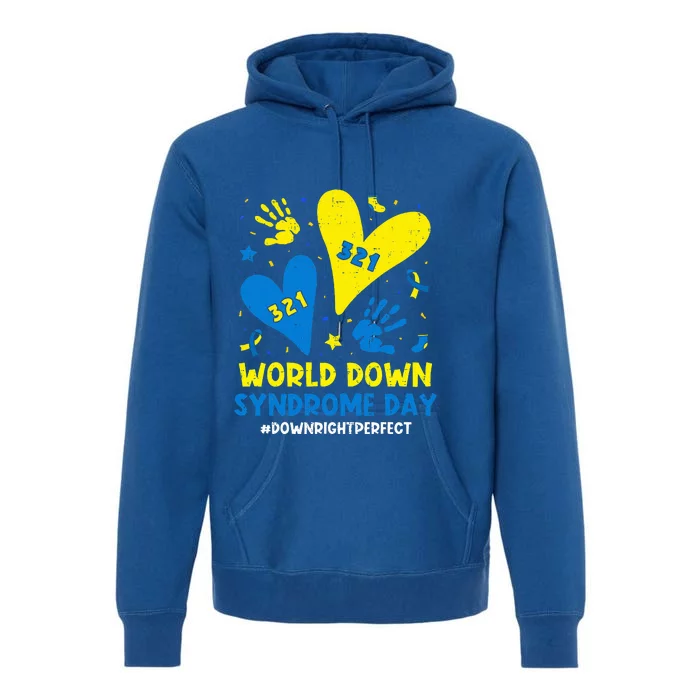 World Down Syndrome Day 321 Awareness Support Premium Hoodie