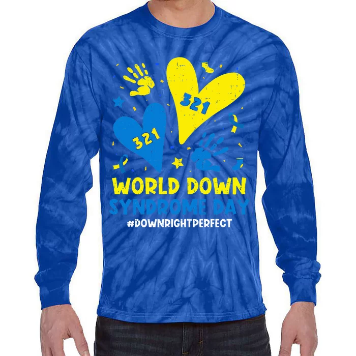 World Down Syndrome Day 321 Awareness Support Tie-Dye Long Sleeve Shirt