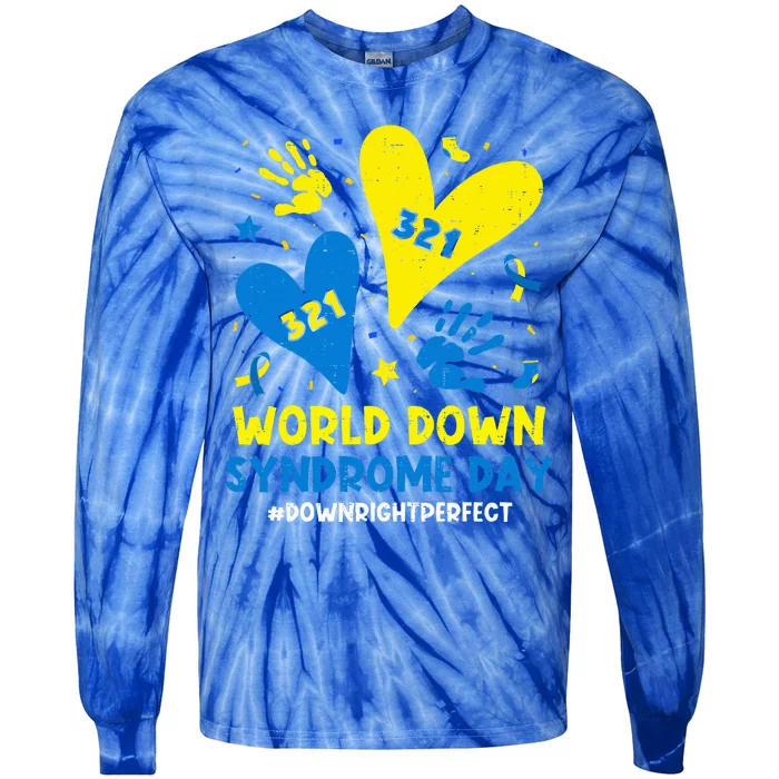 World Down Syndrome Day 321 Awareness Support Tie-Dye Long Sleeve Shirt