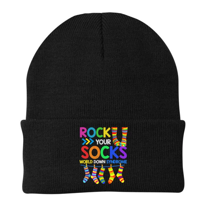 World Down Syndrome Day Rock Your Socks Awareness Knit Cap Winter Beanie