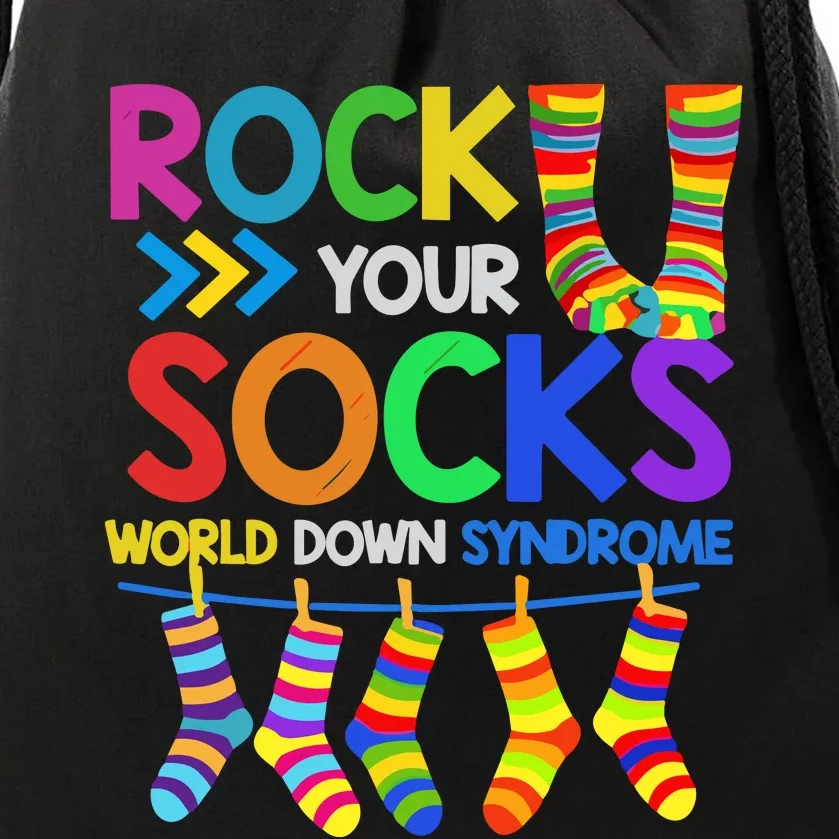 World Down Syndrome Day Rock Your Socks Awareness Drawstring Bag