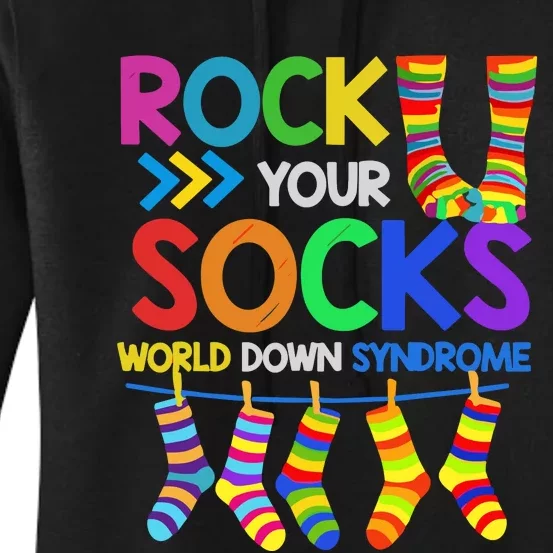 World Down Syndrome Day Rock Your Socks Awareness Women's Pullover Hoodie