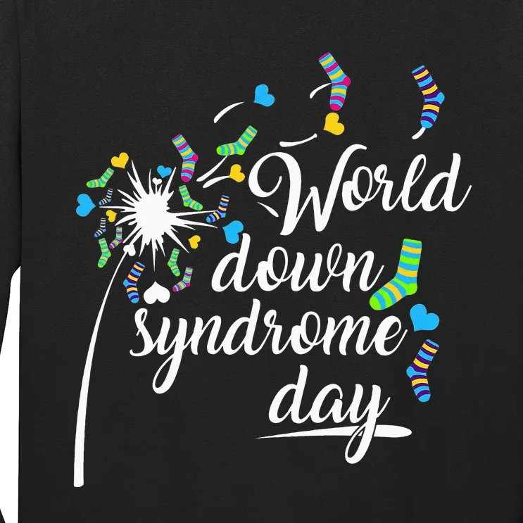 World Down Syndrome Day Awareness Socks Down Right Long Sleeve Shirt