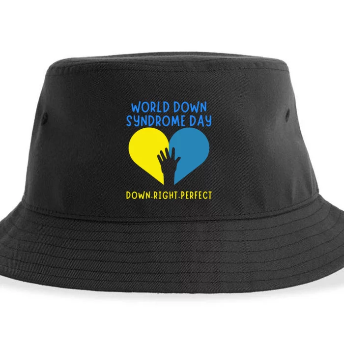 World Down Syndrome Awareness Day Gift Down Right Perfect Sustainable Bucket Hat