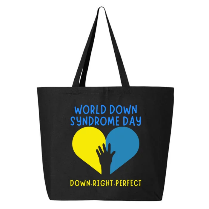 World Down Syndrome Awareness Day Gift Down Right Perfect 25L Jumbo Tote