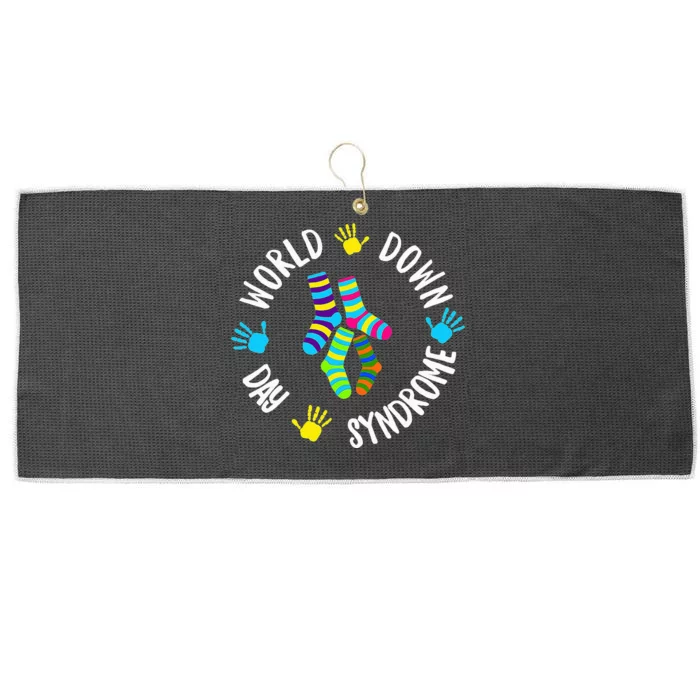 World Down Syndrome Day Awareness Socks 21 March Large Microfiber Waffle Golf Towel