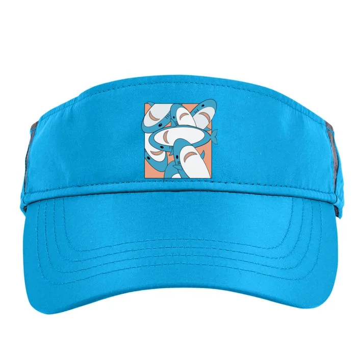 Where Do Sharks Go Adult Drive Performance Visor