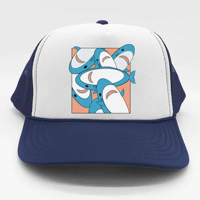 Where Do Sharks Go Trucker Hat