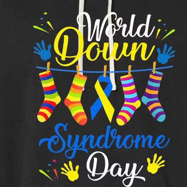 World Down Syndrome Day Awareness Socks 21 March Garment-Dyed Fleece Hoodie