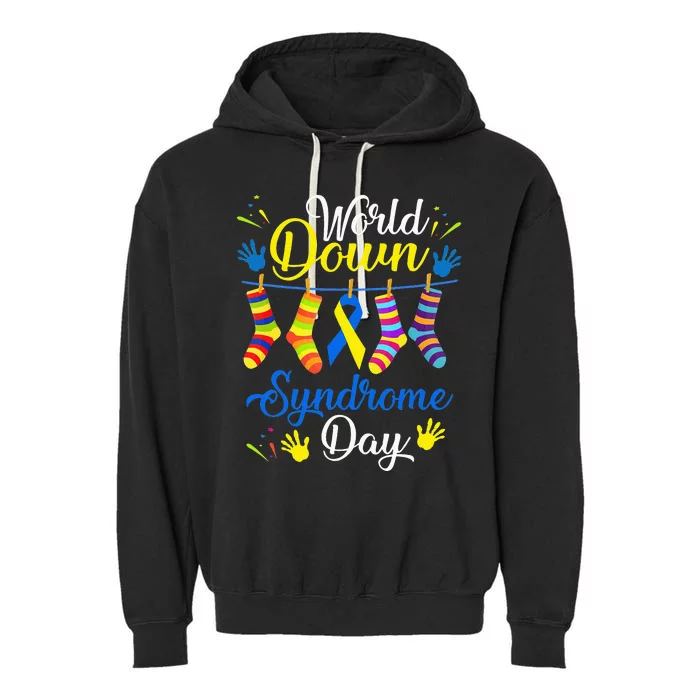 World Down Syndrome Day Awareness Socks 21 March Garment-Dyed Fleece Hoodie