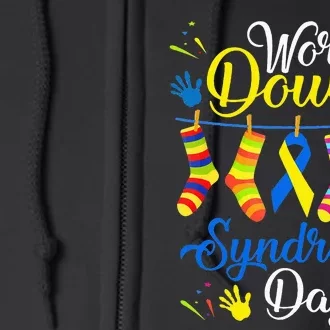 World Down Syndrome Day Awareness Socks 21 March Full Zip Hoodie