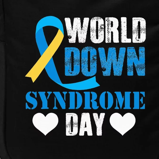 World Down Syndrome Day Down Syndrome Awareness Ribbon Impact Tech Backpack