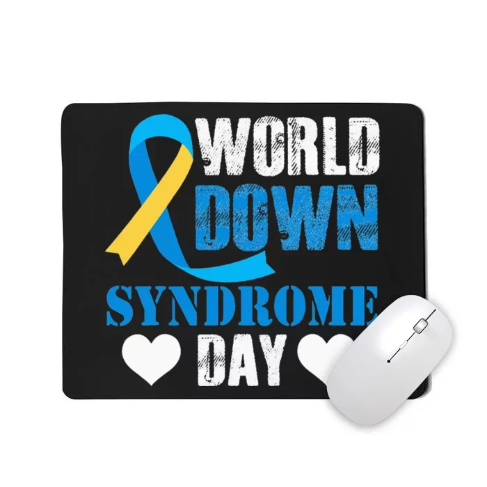 World Down Syndrome Day Down Syndrome Awareness Ribbon Mousepad