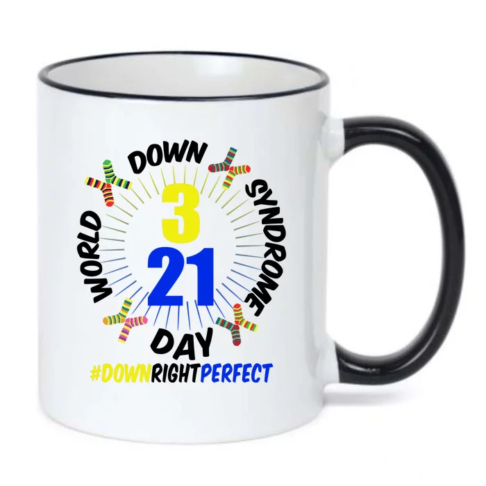 World Down Syndrome Day #DownRightPerfect Black Color Changing Mug