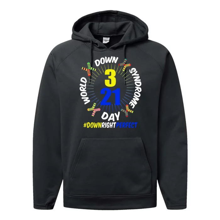 World Down Syndrome Day #DownRightPerfect Performance Fleece Hoodie