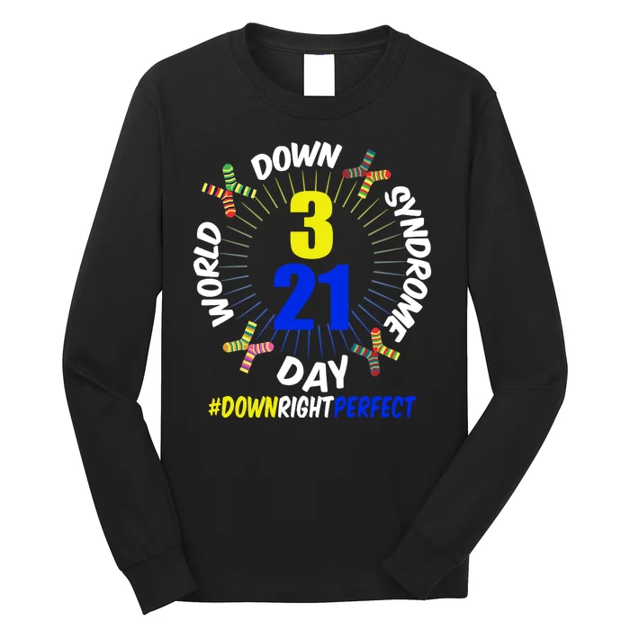 World Down Syndrome Day #DownRightPerfect Long Sleeve Shirt