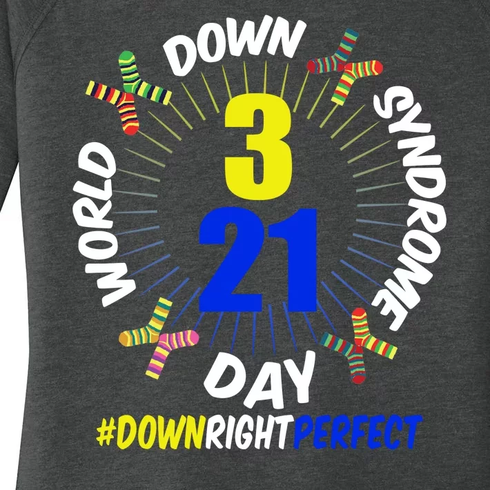 World Down Syndrome Day #DownRightPerfect Women's Perfect Tri Tunic Long Sleeve Shirt