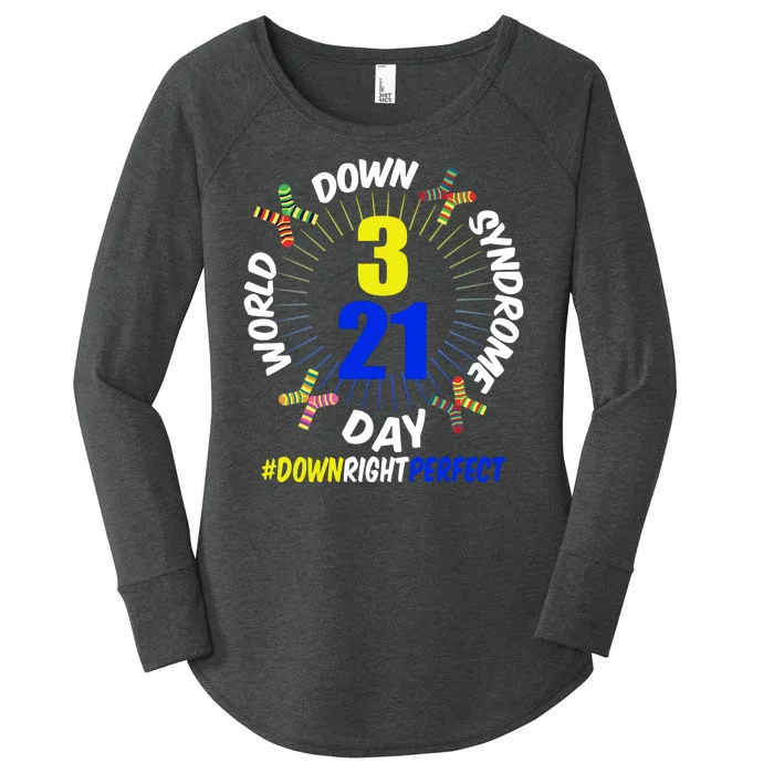 World Down Syndrome Day #DownRightPerfect Women's Perfect Tri Tunic Long Sleeve Shirt