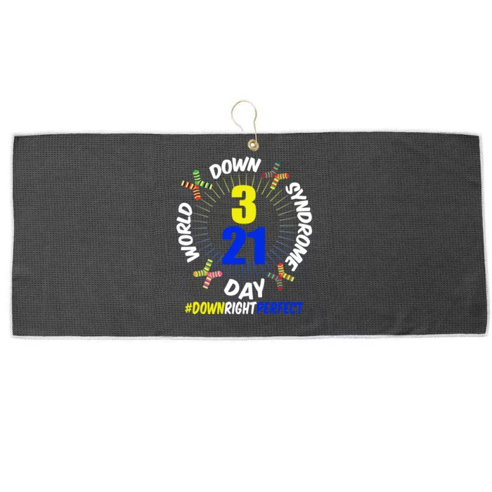 World Down Syndrome Day #DownRightPerfect Large Microfiber Waffle Golf Towel