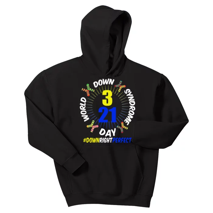 World Down Syndrome Day #DownRightPerfect Kids Hoodie