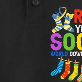 World Down Syndrome Day Awareness Rock Your Socks Dry Zone Grid Performance Polo