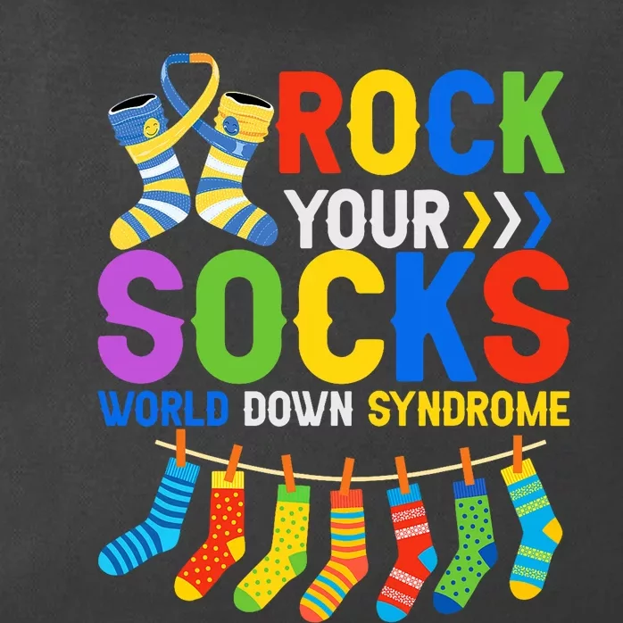 World Down Syndrome Day Awareness Rock Your Socks Zip Tote Bag