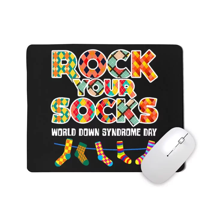 World Down Syndrome Day Rock Your Socks Awareness Mousepad